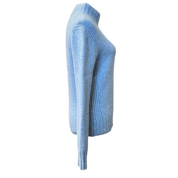 Point Sur Sweater Womens Small Blue Wool Blend High Neck Raglan Sleeve Pullover - Picture 3 of 7